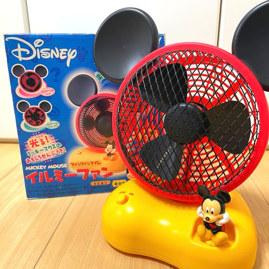 外箱・取説付き】ディズニーミッキー 光る卓上扇風機 - メルカリ