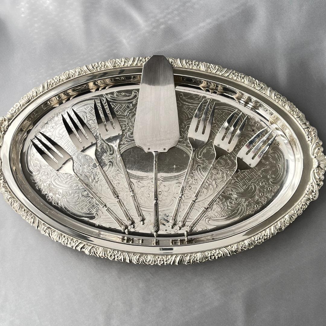 【仏蘭西】 ロシア様式のケーキフォーク ケーキサーバー 仏蘭西 仏蘭西】 ロシア様式のケーキフォーク ケーキサーバー 仏蘭西