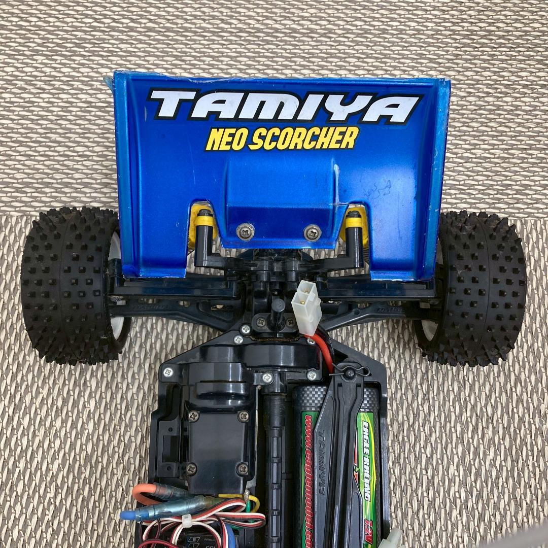 TAMIYA タミヤ 1/10RC ネオスコーチャー シャーシ フタバ 送信機