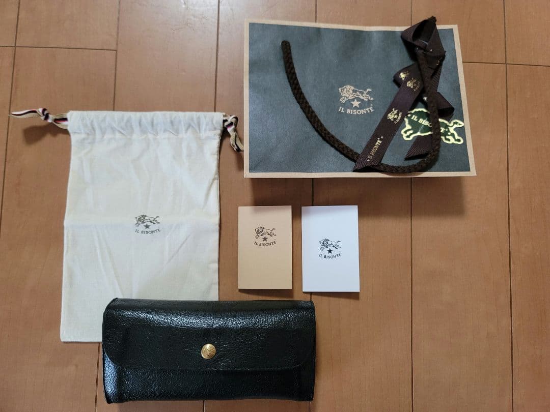 IL BISONTE ブラック長財布 付属品あり よろずやマルシェ本店 | IL BISONTE イルビゾンテ CONTINENTAL WALLET