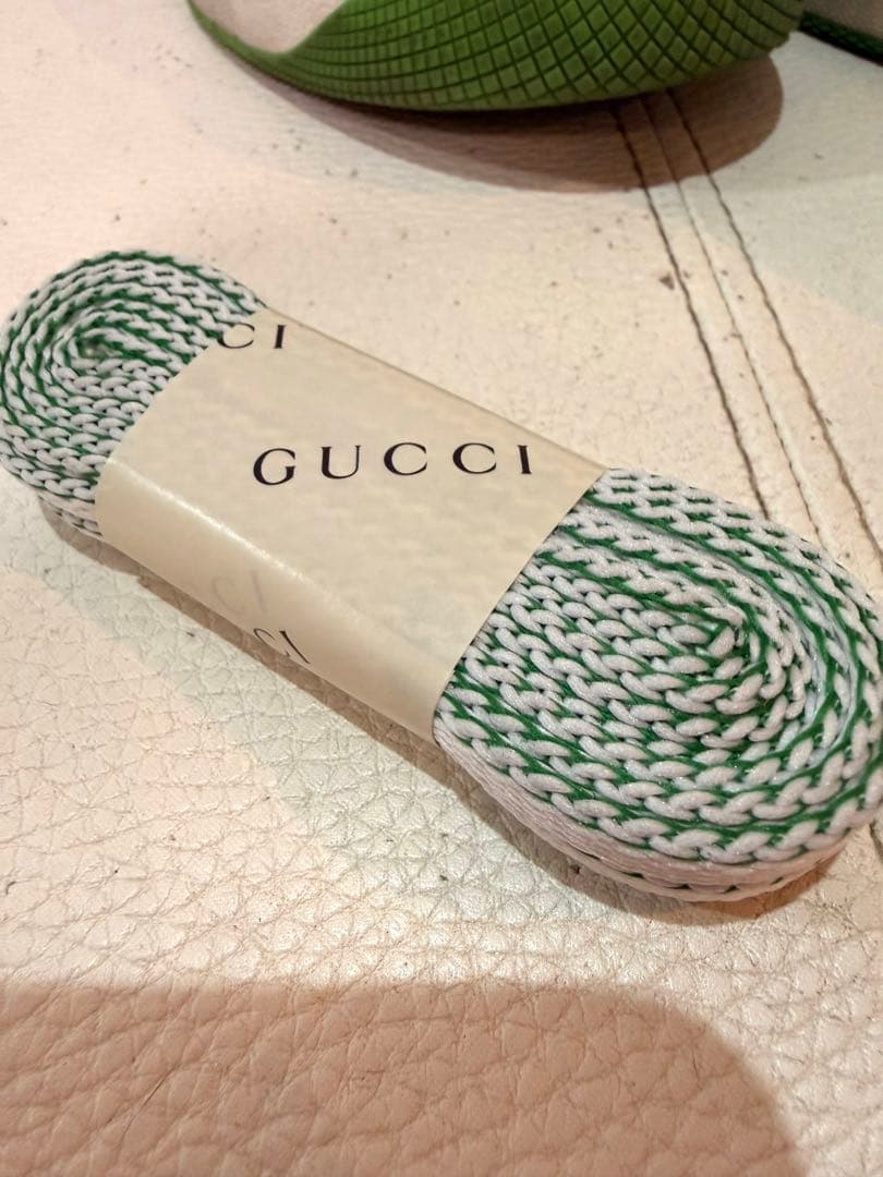格安本物 GUCCI グッチ メンズ スニーカー 白グリーン - メルカリ