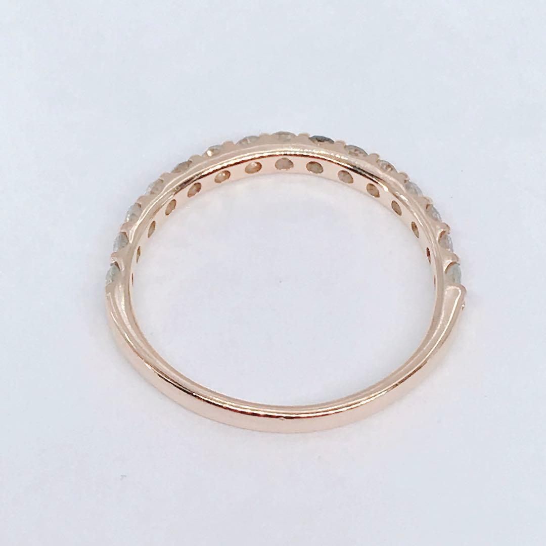 0.50ct ハーフエタニティ ダイヤモンドリング K18ピンクゴールド ダイヤ
