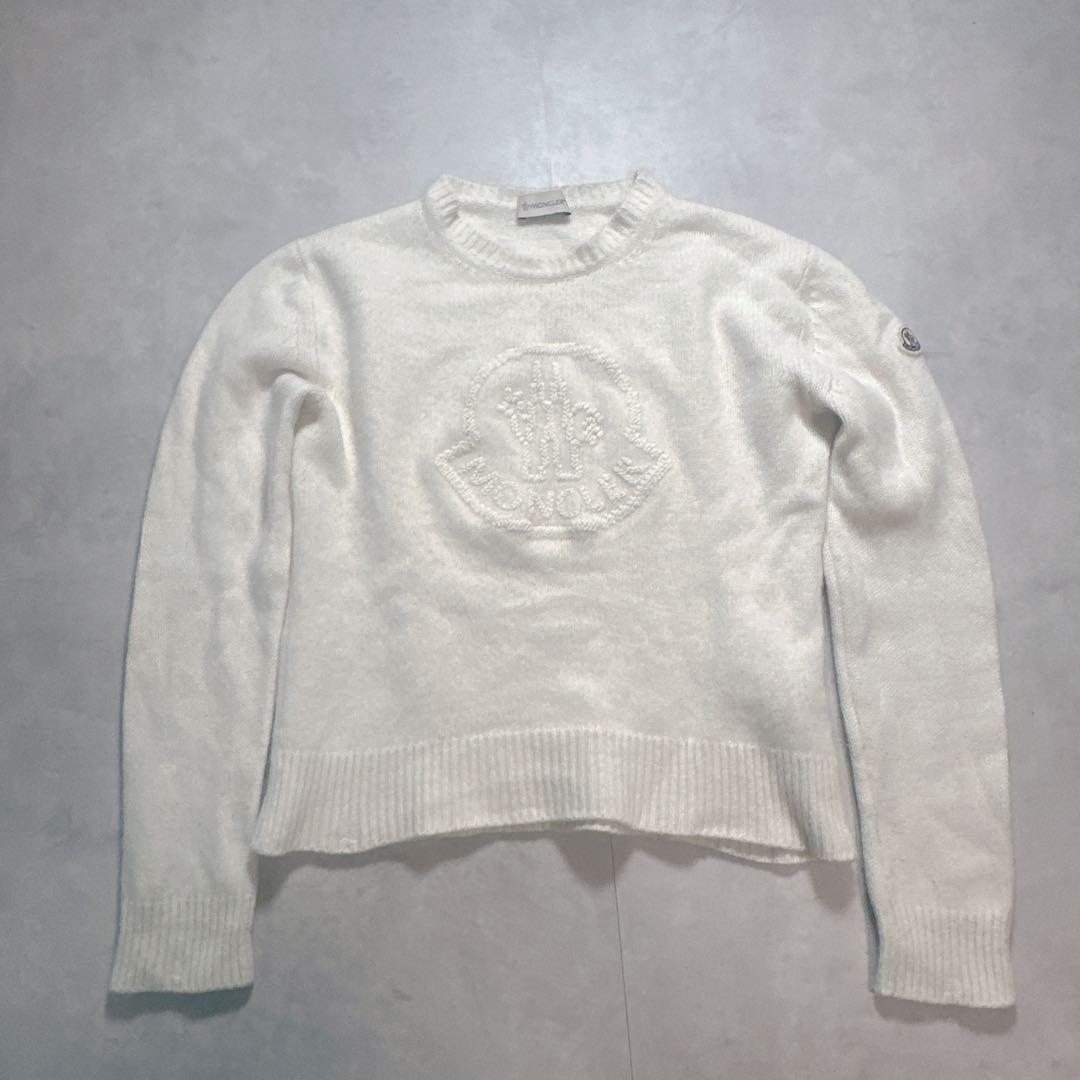 MONCLER モンクレール ニット ショート丈 カシミヤ ワッペン S - メルカリ