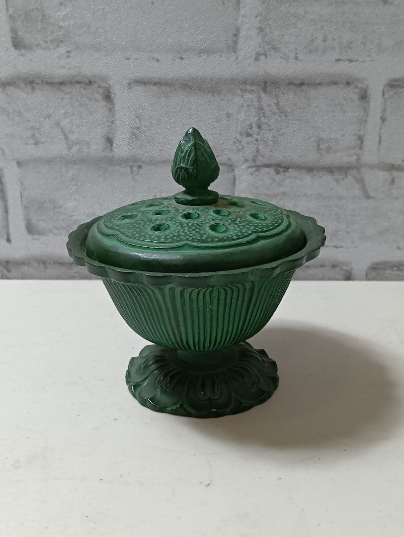 骨董古美術 時代物 香炉 蓋付き香炉 蓮 アンティーク - メルカリ