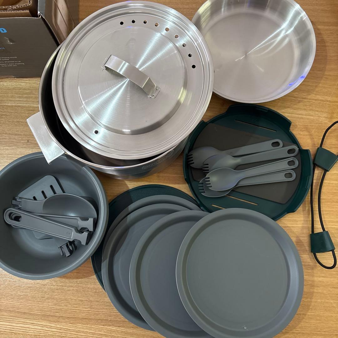 スタンレー ベースキャンプクックセット　キャンプ鍋皿カトラリーセット4人用 STANLEY（スタンレー）／ベースキャンプクックセット | 道具・ギア