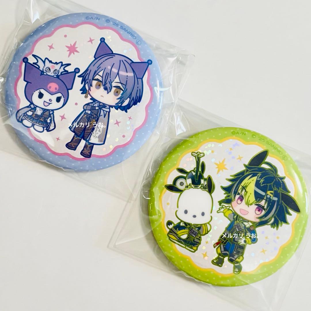 にじさんじ 小柳ロウ 伊波ライ】Dytica×サンリオ キラキラ缶バッジ