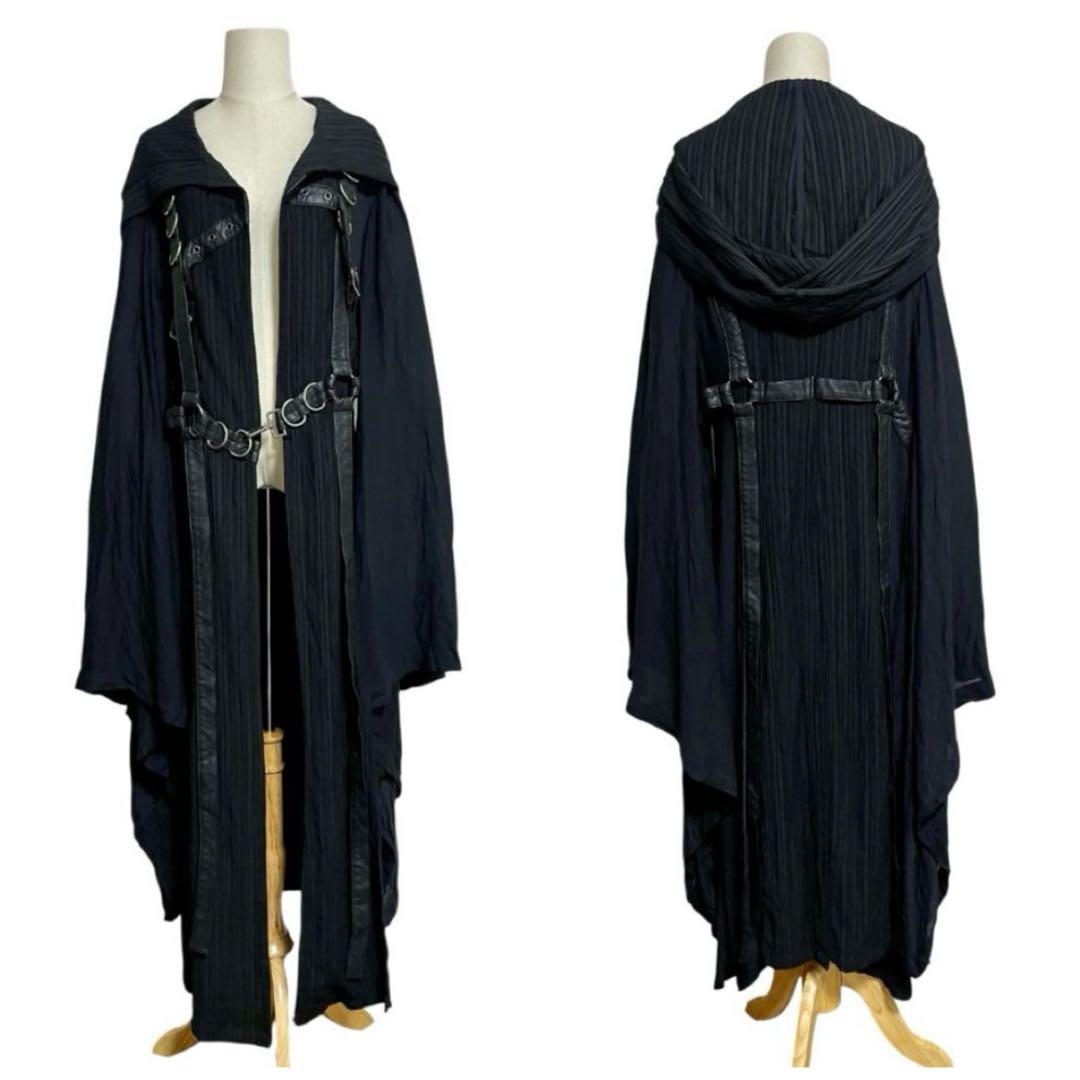 Y2K パンク レザーハーネス 振袖 着物 ギミック ローブ ロングコート