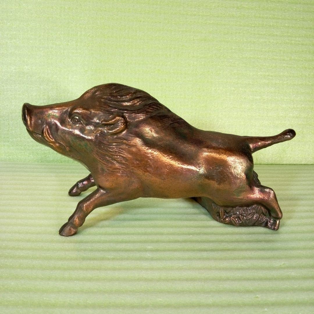 鉄の猪 イノシシ 猪 Wild boar 置物 金属工芸 インテリア - メルカリ