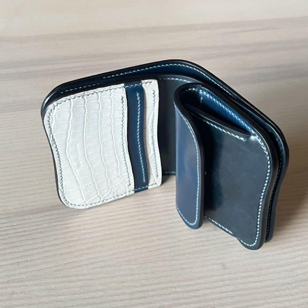 二つ折り財布 クロコダイル ポロサス ヒマラヤ コードバン ヒマラヤ ポロサス 二つ折り財布