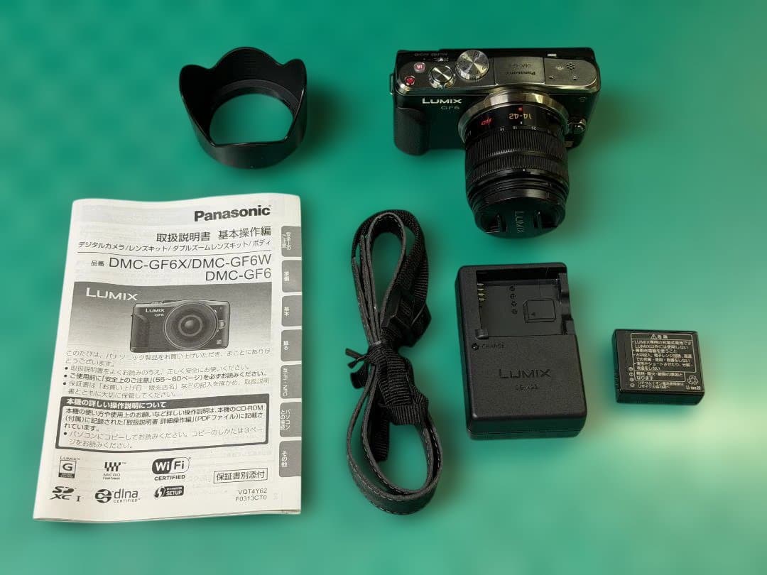 Lumix DMC-GF6 ブラック レンズキット H-FS1442A - メルカリ