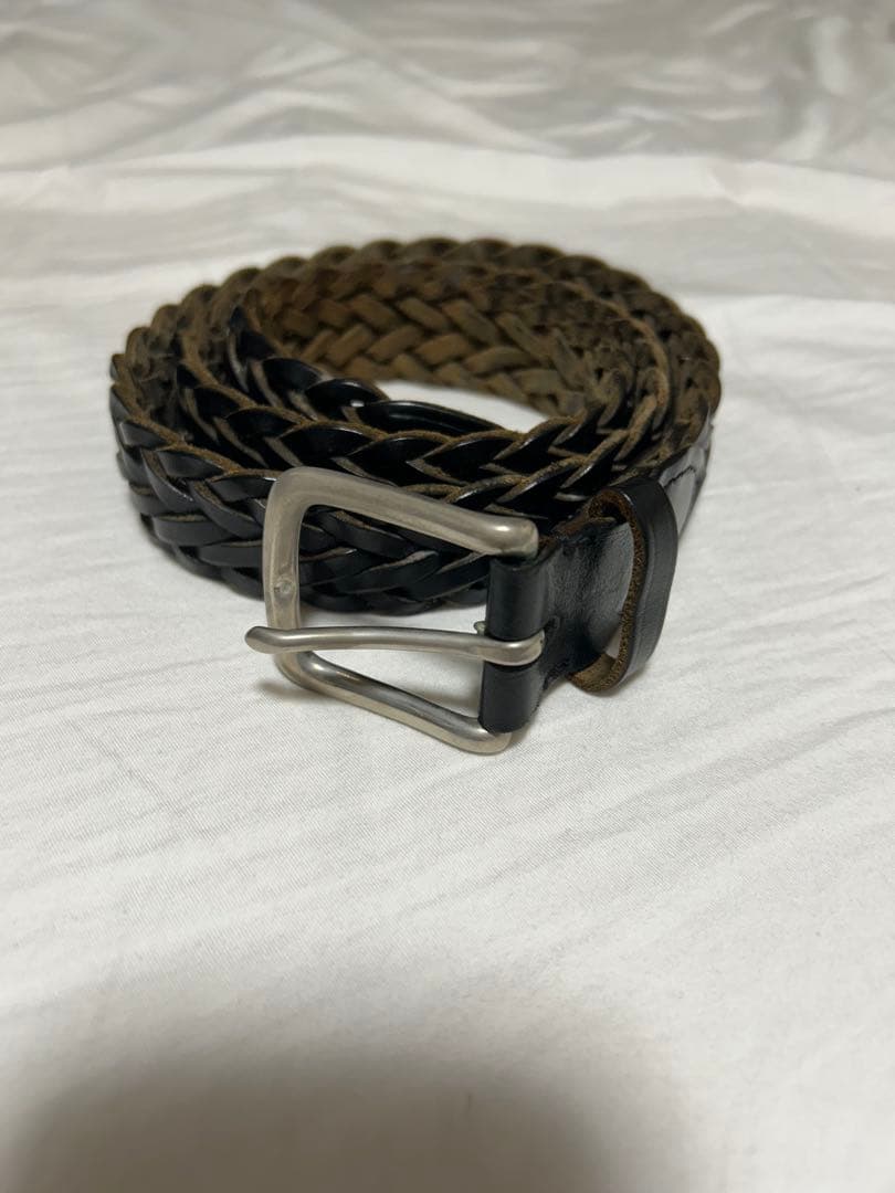 ホワイトハウスコックス レザー 編み込みベルト ブラック 幻の一品】「ホワイトハウスコックス」の『メッシュベルト』について