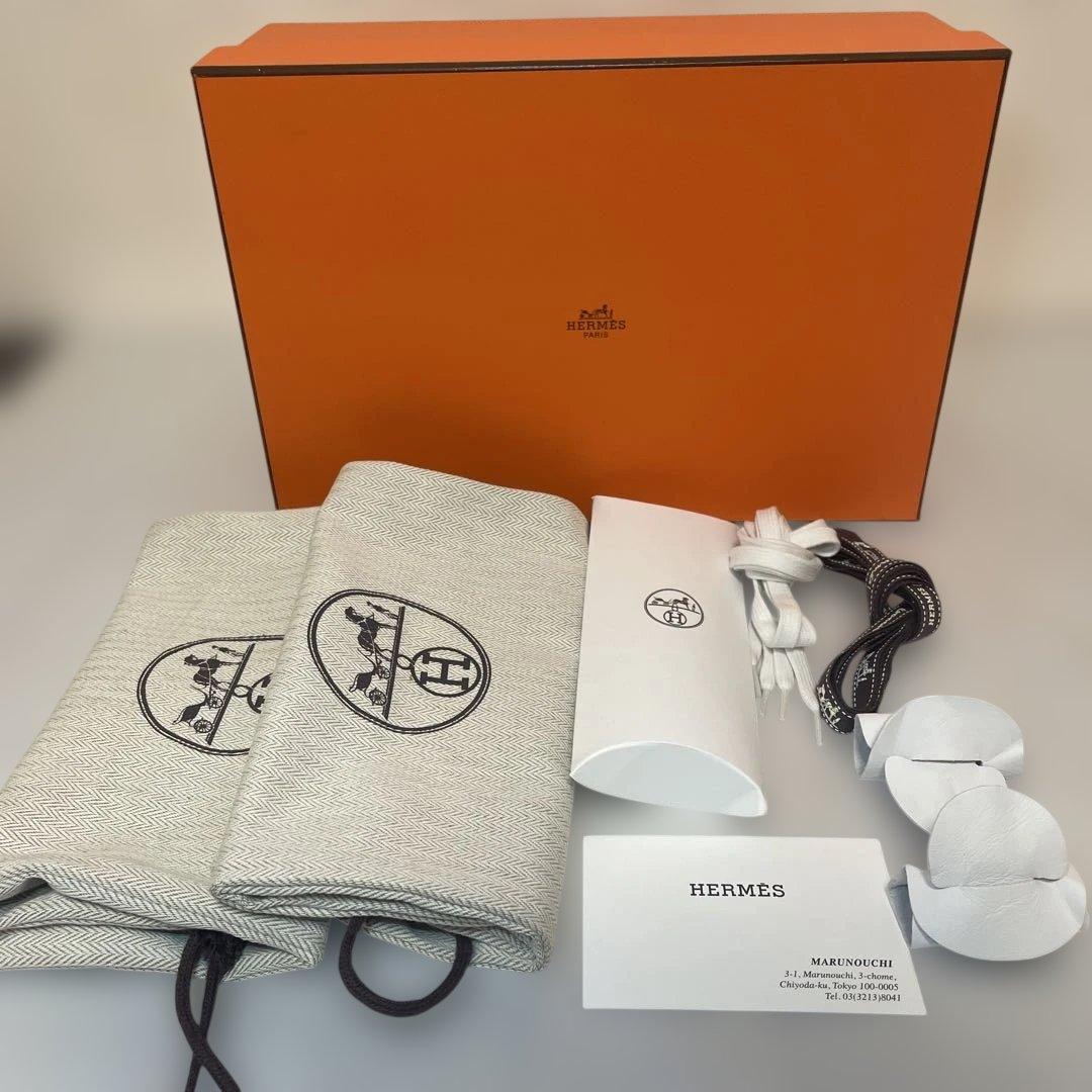☆HERMES☆デイ ケリーバックルピンクゴールドスニーカーサイズ37.5