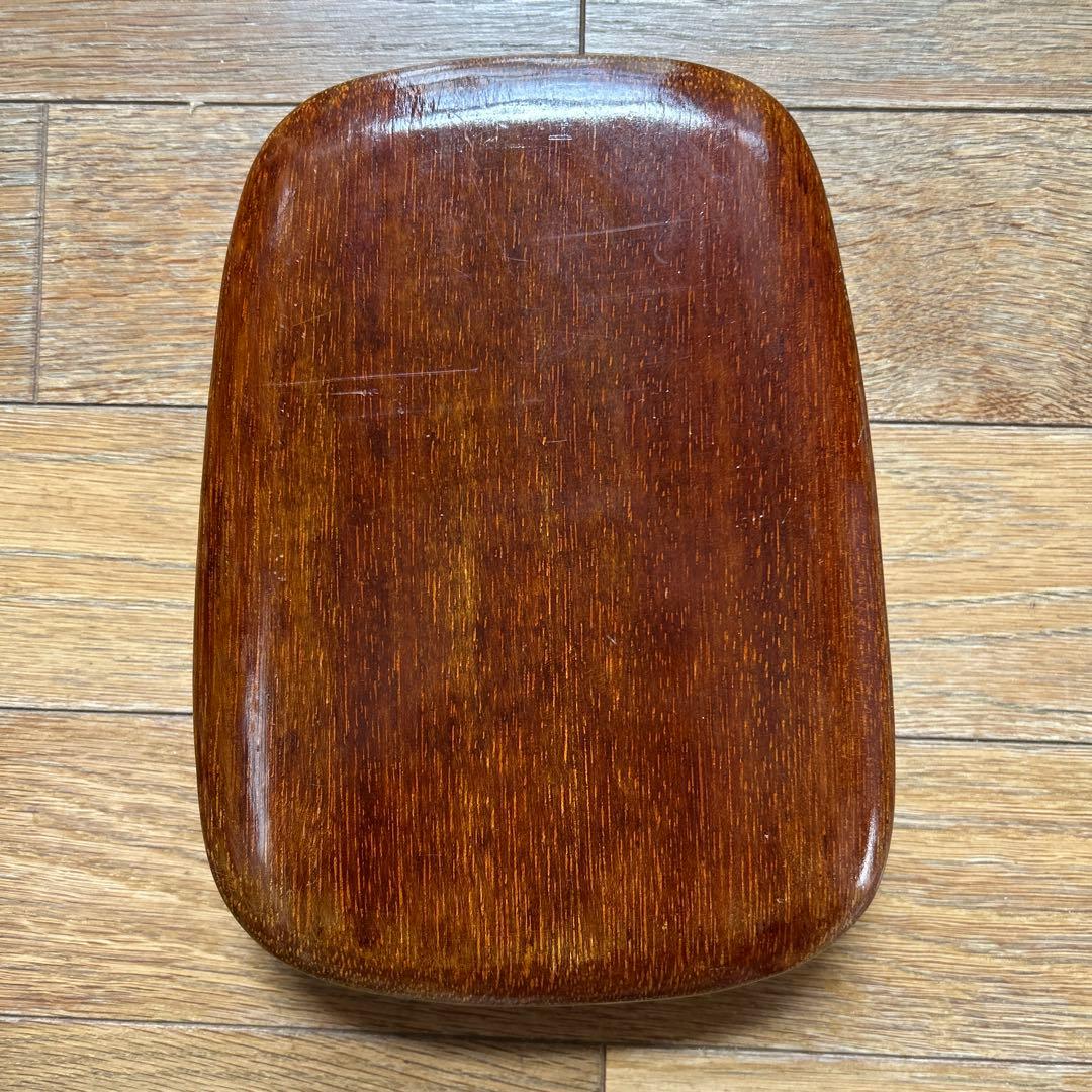 旧蔵コレクション【中国貴重端渓古硯】大き目サイズ四辺細工彫刻梅鶯図