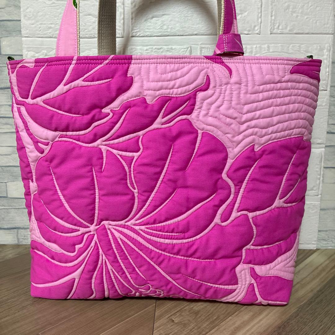 ハワイアンキルトトートバッグ ハンドメイド - メルカリ