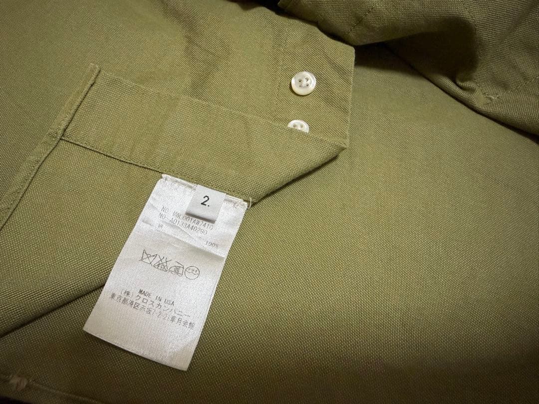 THOM BROWNE. オックスフォード ボタンダウンシャツ オリーブグリーン