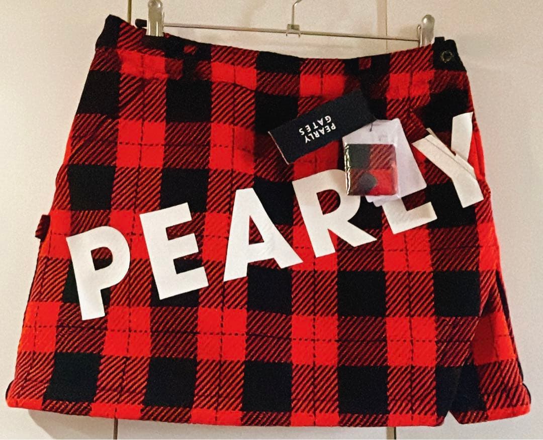 パーリーゲイツ レディース BIGロゴ×チェックスカート サイズ2 - メルカリ
