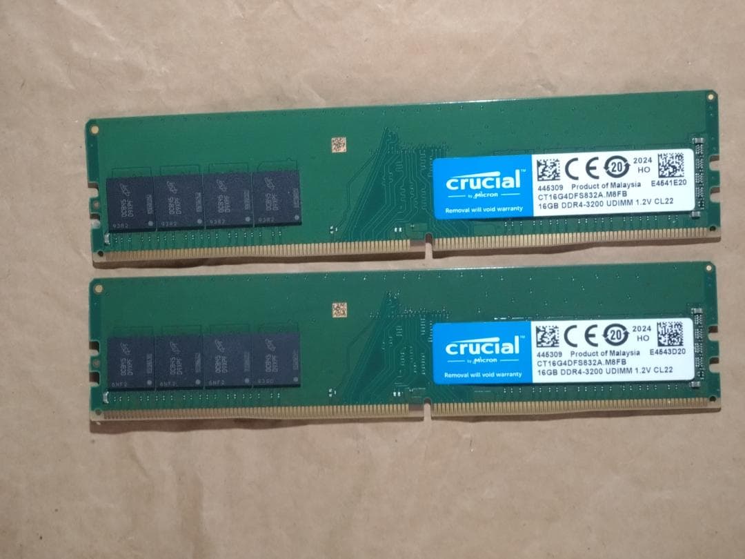 メモリー Crucial DDR4-3200 32GB (16GBx2) crucial（クルーシャル） Crucial DDR4デスクトップPC用メモリ 32GB
