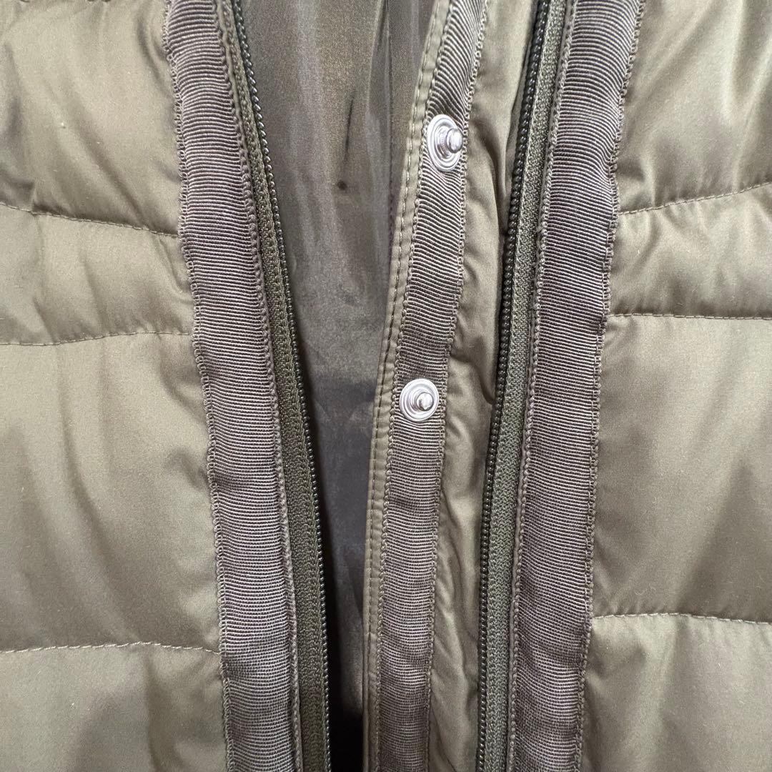 美品FILA GOLF フード取り外し可2wayダウンジャケット カーキ L L