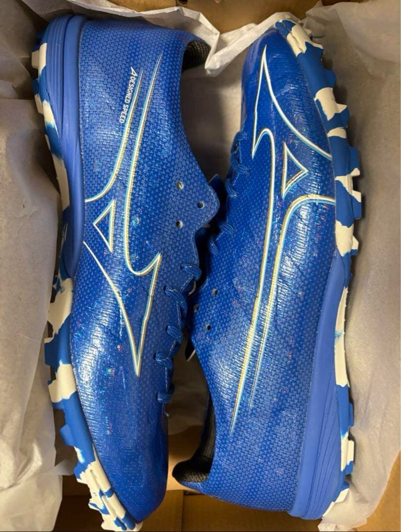 新品 26.5cm ミズノ アルファ プロ AS TF 青