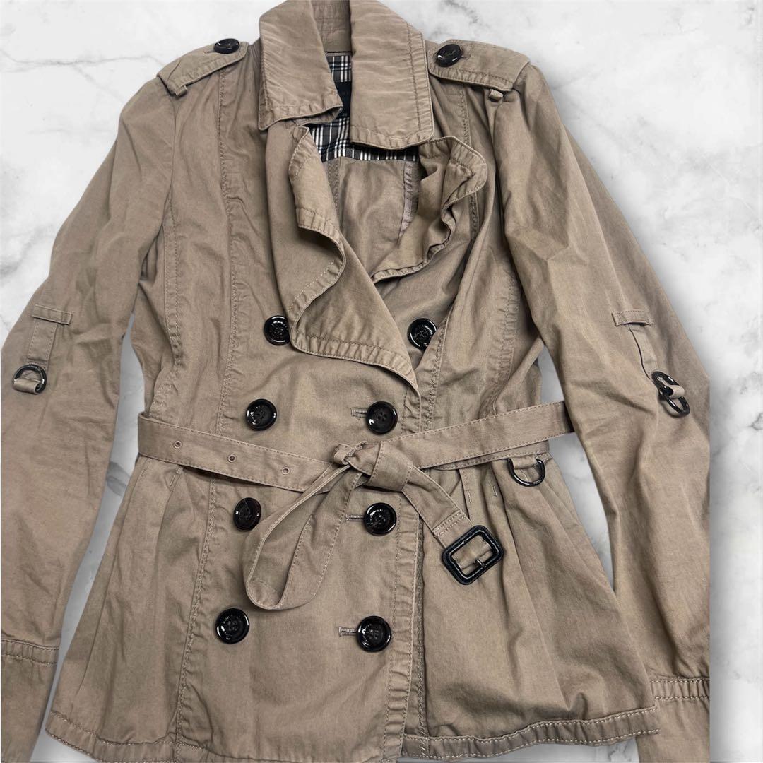 BURBERRY BLACK LABEL ショートトレンチコート 38 S〜M - メルカリ