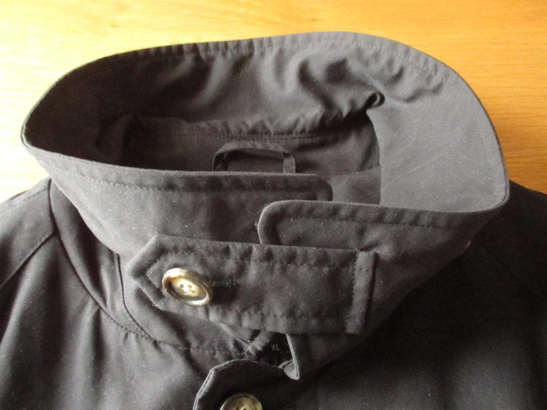 ☆美品ランズエンドLANDS'END'90sステンカラーコートXL46-48黒