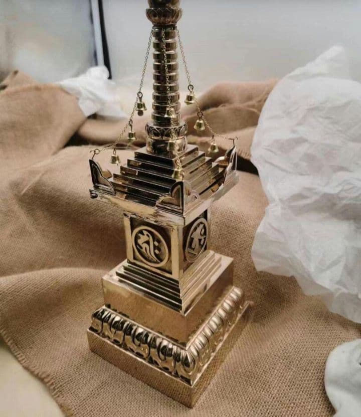 修縁堂】密教法具 宝篋印塔 仏教美術 弘法大師 真鍮製vajra29cm - メルカリ