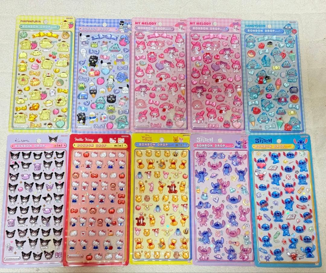 ボンボンドロップシール など サンリオ ディズニー まとめ売り20枚