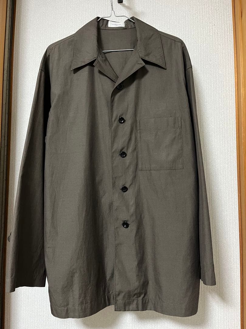 LEMAIRE パジャマシャツ M213 SH173 LF633 サイズS PYJAMA SHIRT IN COTTON SATIN - Black - Ligh Cotton Satin - Unisex