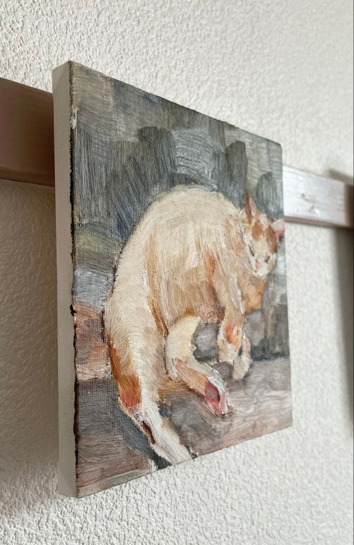 【絵画】横たわる猫