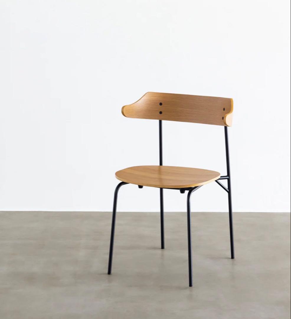 KANADEMONO ✨カナデモノ✨曲線プライウッドチェア美品/木材/アイアン