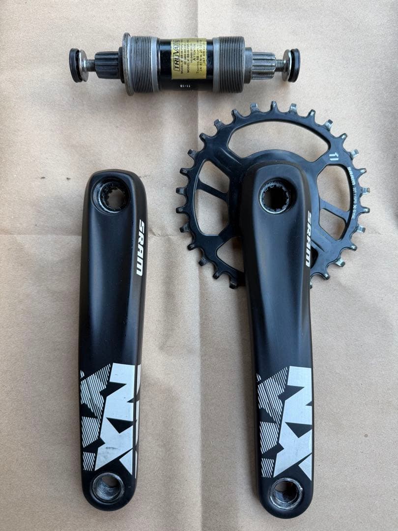 SRAM NX スラム クランクセット ブラック ボトムブラケット付き - メルカリ