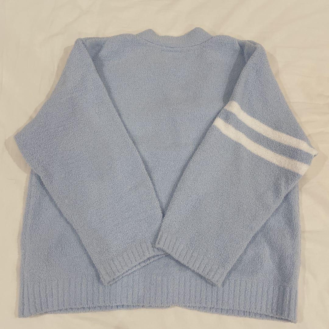 スナイデルホーム【極美品】キティ ニットカーディガン サックス