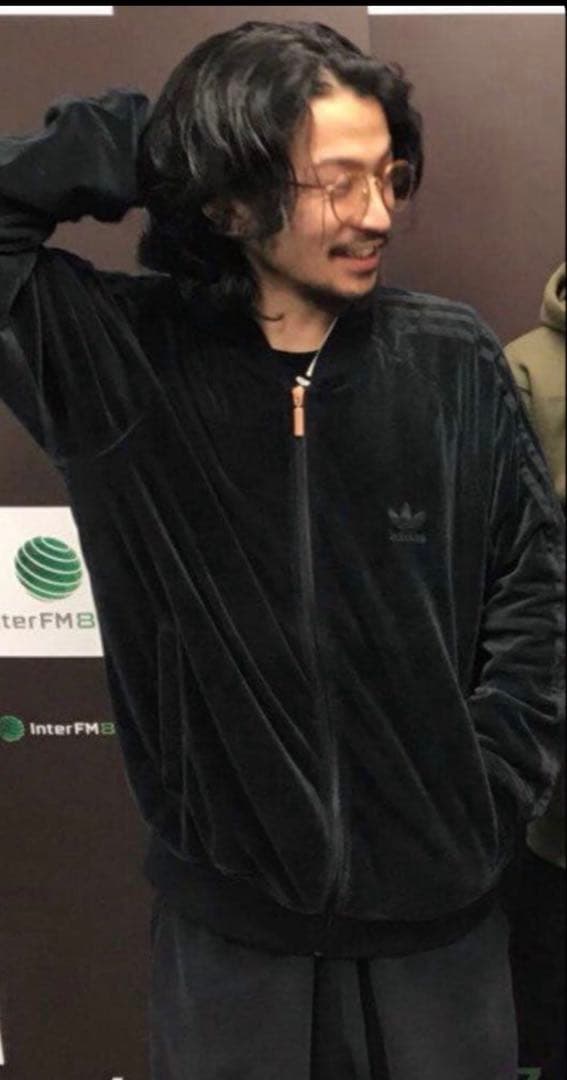 00s adidas ベロア トラックジャケット 常田大希着用 トレフォイルロゴ KING GNU 常田大希 adidas トラックジャケット トレフォイルロゴ