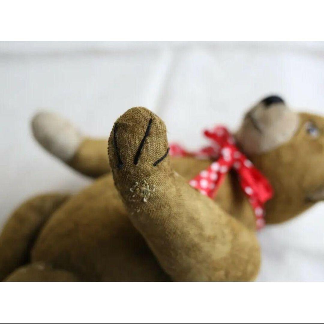 アンティーク 丸顔の古い テディベア フランス