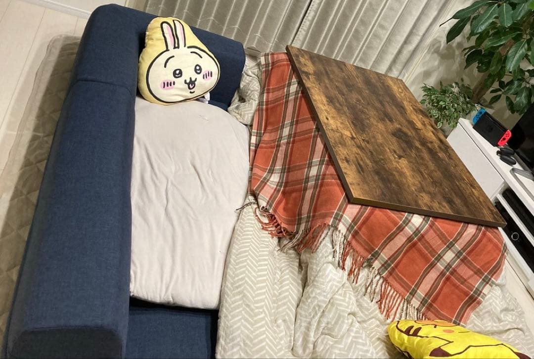 本体と布団類セット！ニトリ　ヴィンテージこたつ　ブラウン　105×70 リビングこたつ(フロットC 105 ヴィンテージBR) | ニトリネット【公式