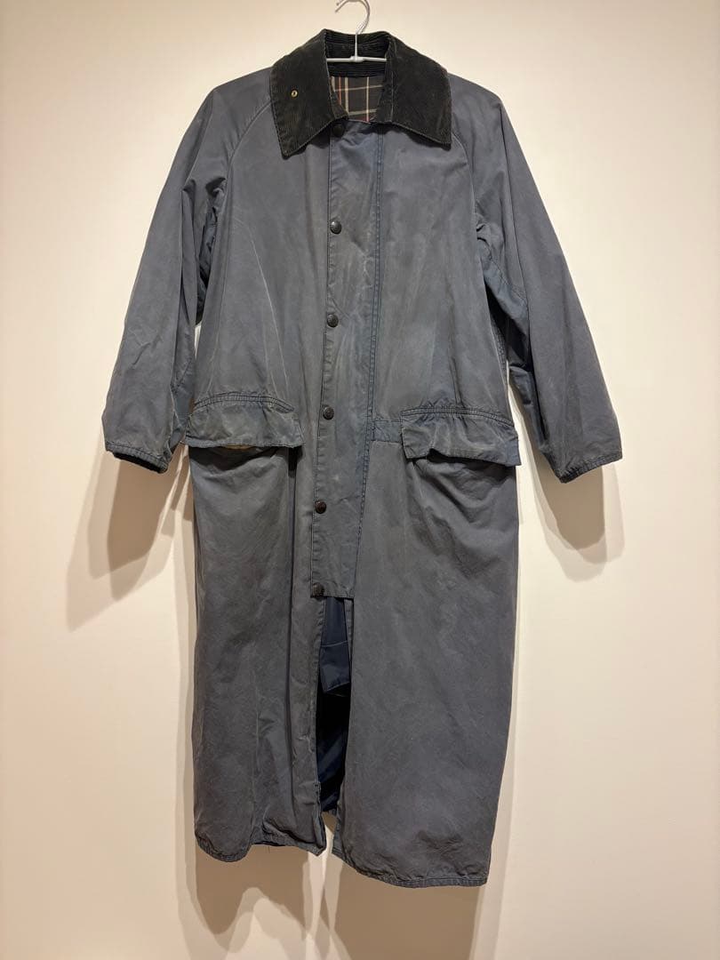 80s 英国製 Barbour Burghley ネイビー C36 2crest - メルカリ