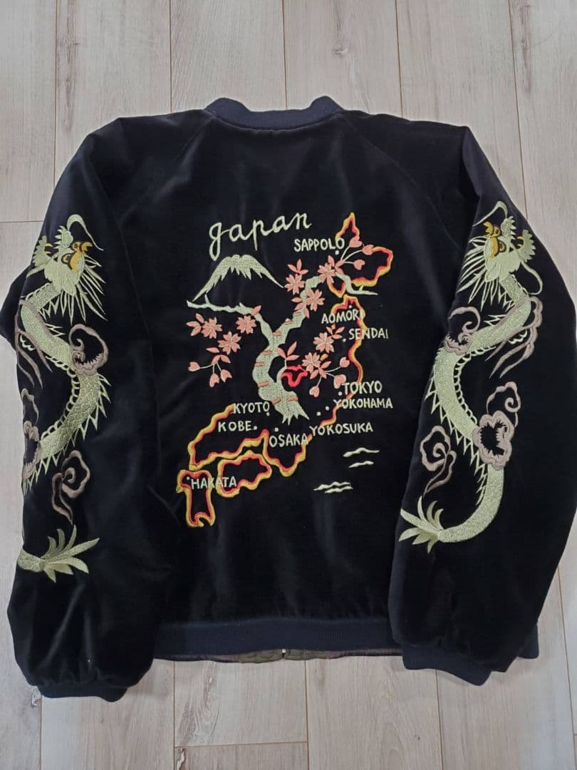 スカジャン日本地図 japan BackStreetCrawlerヴィンテージ - メルカリ