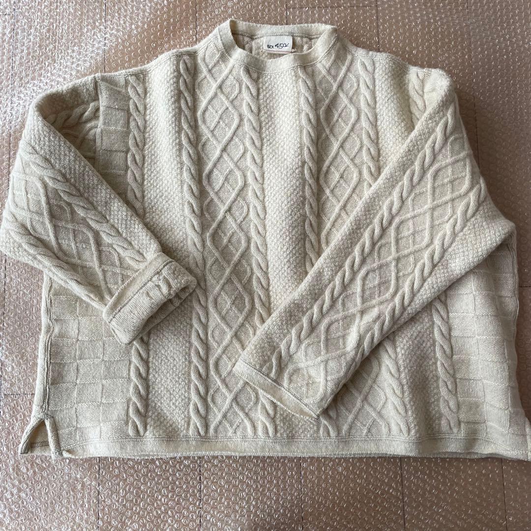 新品45R コットンシェットランドの908 セーター ナチュラル ¥74,800