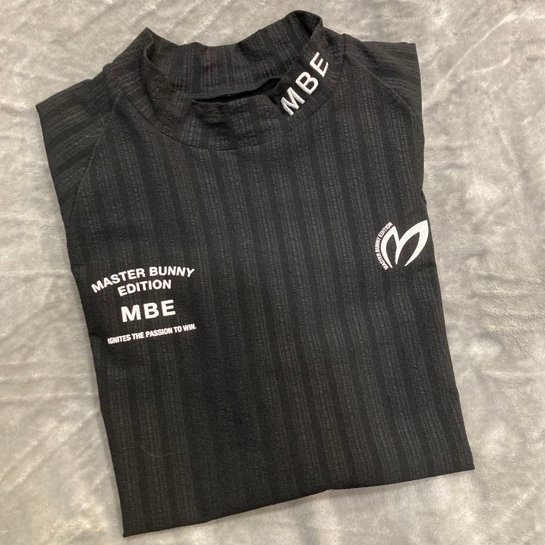 MASTER BUNNY EDITION MBE 半袖シャツ ブラック5（L） クロスミントサークルジャガード半袖ハイネックカットソー | MASTER