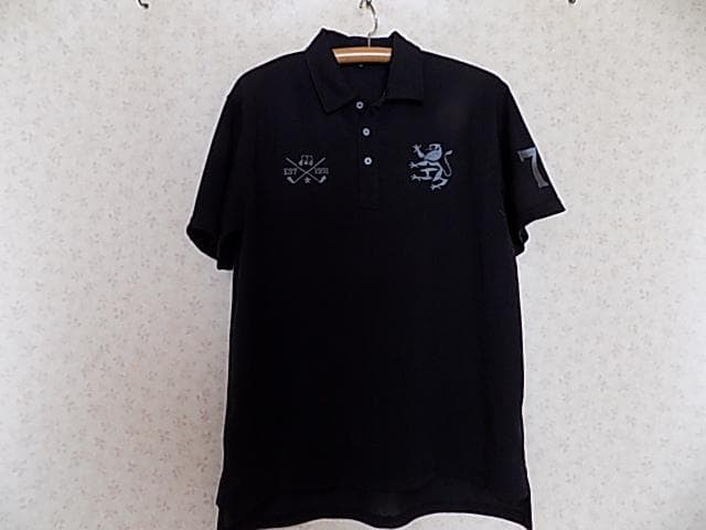 63190  OPST ポロシャツ　黒　サイズO T／Cポロシャツ ポケット付き 00100－VP 005 ブラック