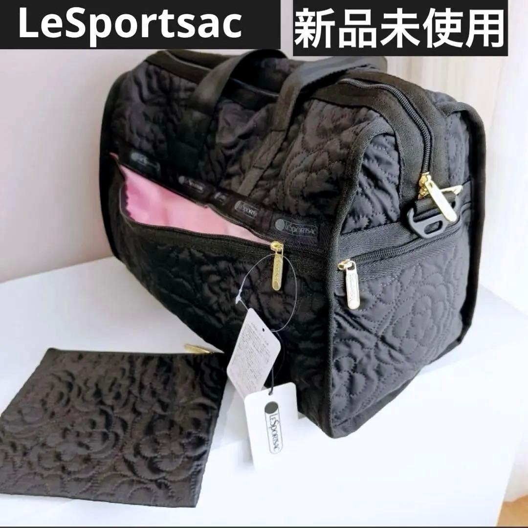 レスポートサック ボストンバッグ ブラック パフィーブロッサムズ 黒