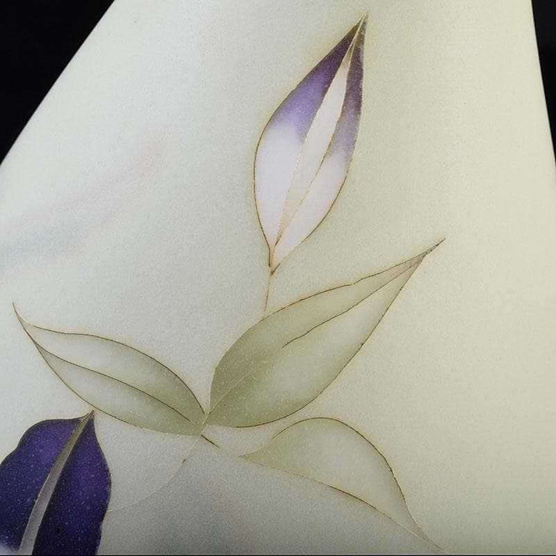 七宝焼 服部喜久作 花文 花瓶 唐木台付 共箱 V R9527 - メルカリ