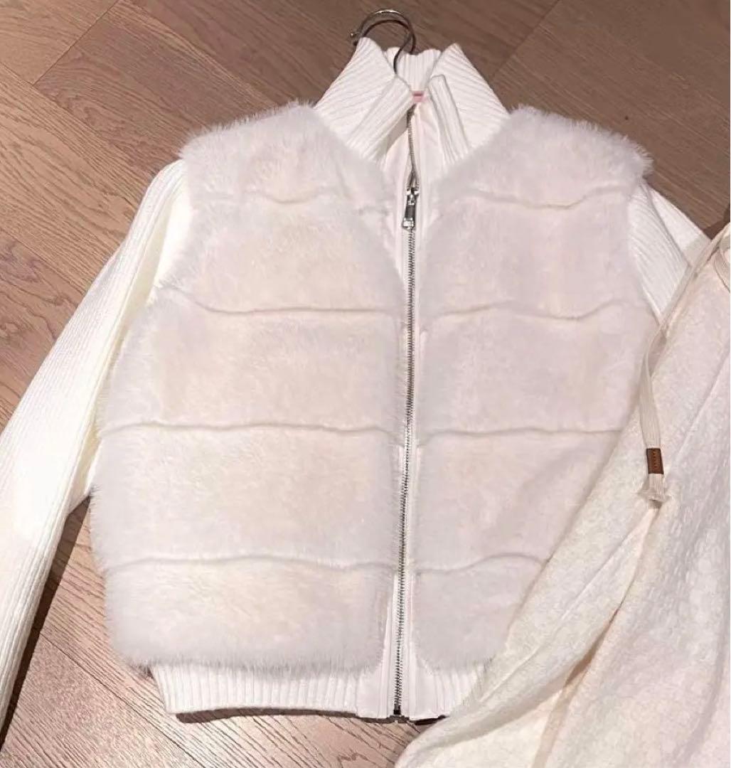 2WAYニットスリーブエコファーダウンジャンパー - メルカリ