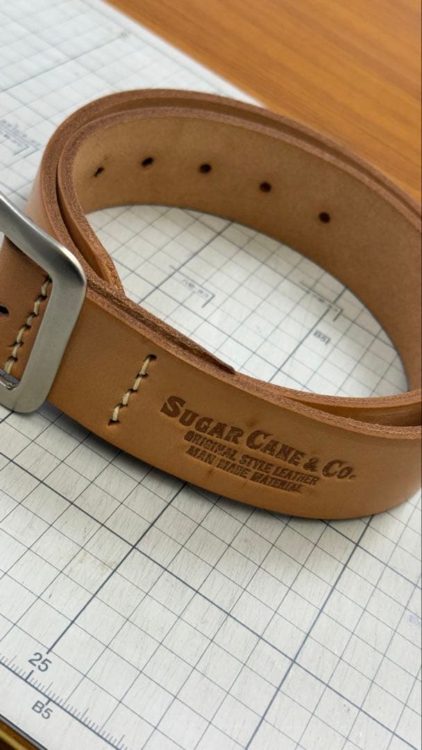 小物 SUGAR CANE GARRISON LEATHER BELT size32 SUGAR CANE シュガーケーン レザーベルト ギャリソンベルト GARRISON
