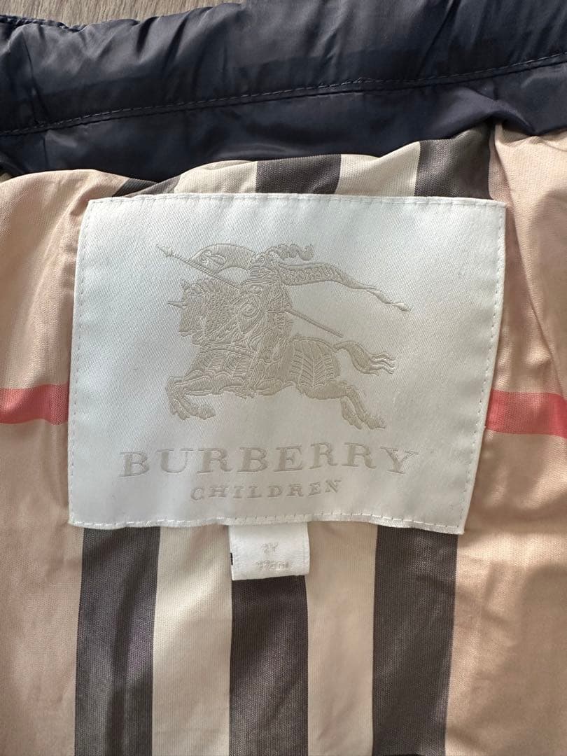 バーバリー ロンドン ベビー ダウン ジャケット コート ネイビー 2Y 美