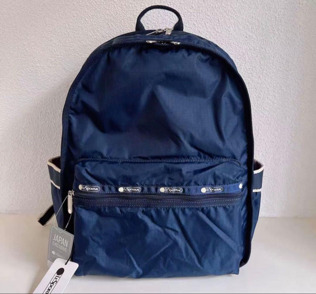 LESPORTSAC ネイビーリュック バックパック 紺色 - メルカリ
