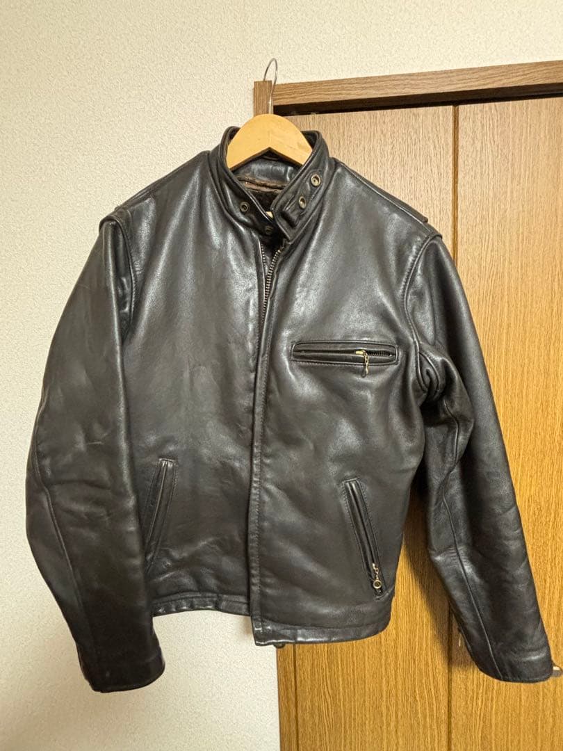 Schott ブラック？ブラウン？シングルライダースジャケット 36 - メルカリ