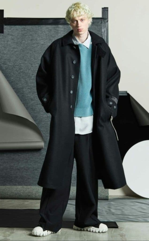 2024購入Super140s プライムオーバーメルトンバルマカンコートサイズ2 Super140s Prime-Over Melton Balmachan Coat