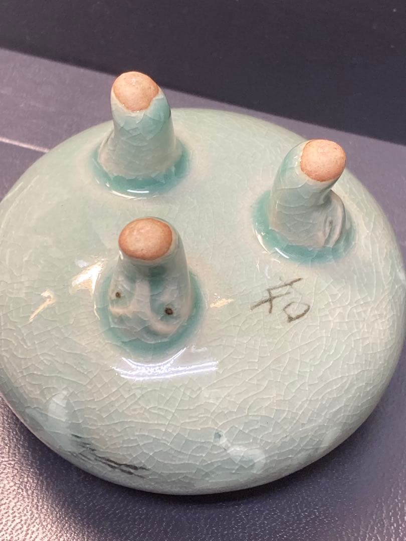 焼き物 香合 雲鶴象嵌 高麗青磁 - メルカリ