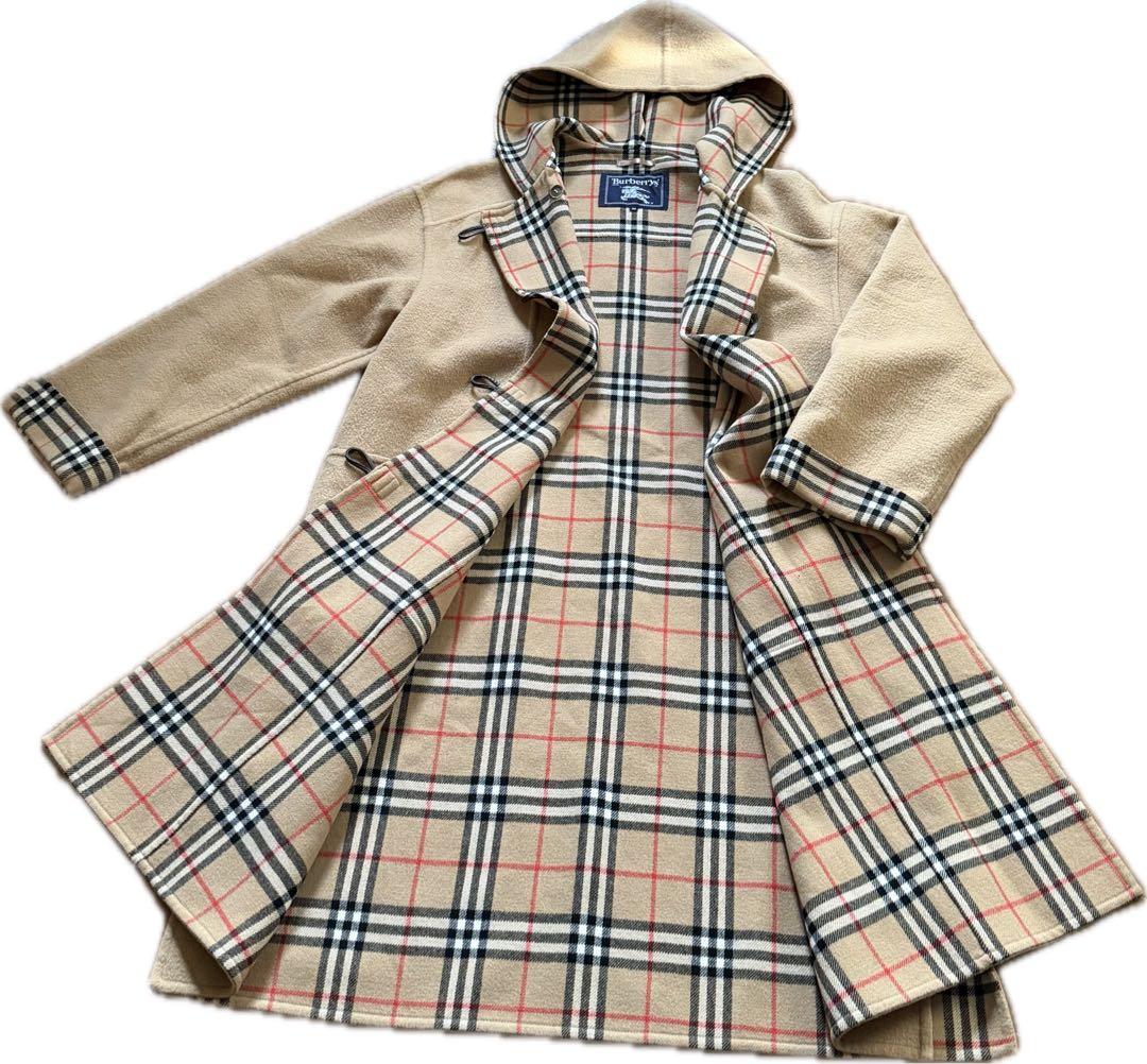 バーバリーズ ロングダッフルコート カシミヤ ダブルフェイス ノバチェック 38 バーバリーズ ロングコート カシミヤ ダブルフェイス ノバチェック